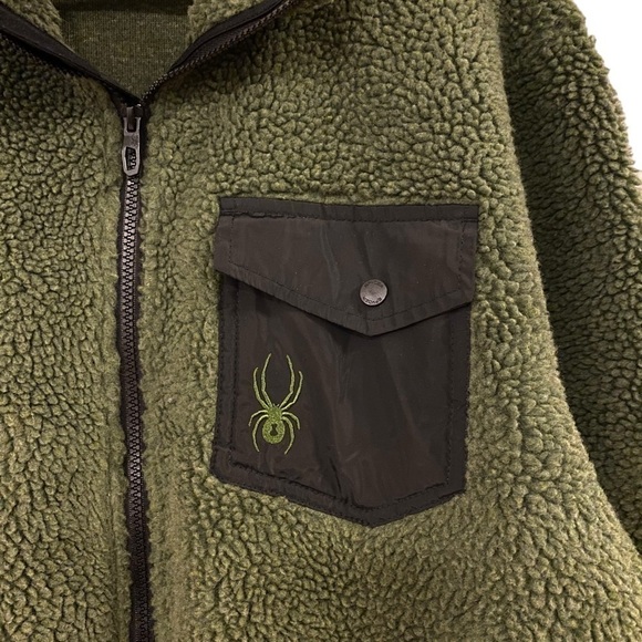 Spyder Men’s Sherpa Jacket Coat Moss Green SPFFD153-314 Size Large - Picture 2 of 6